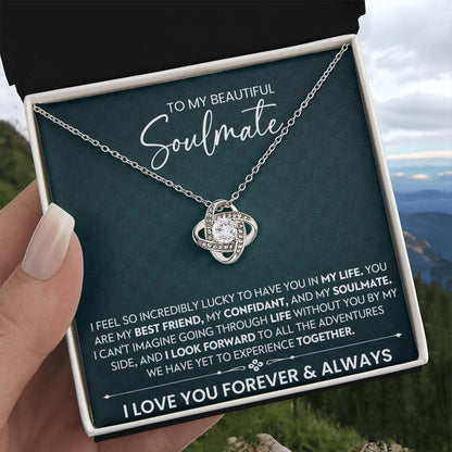 To My Beautiful Soulmate Love Knot Necklace – Life Adventures Together — product thumbnail 5