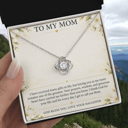 Love Knot Necklace for Mom from Daughter – You Are My Blessing — product thumbnail 5