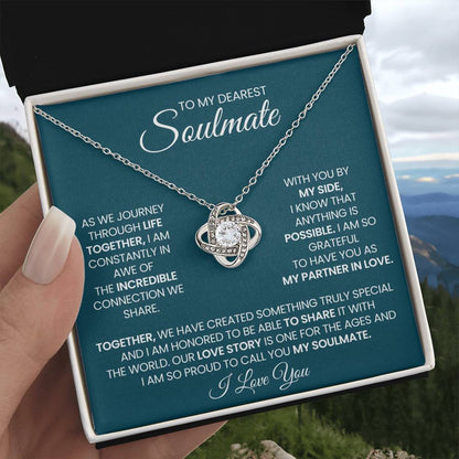 To My Dearest Soulmate Love Knot Necklace – Incredible Connection — product thumbnail 5
