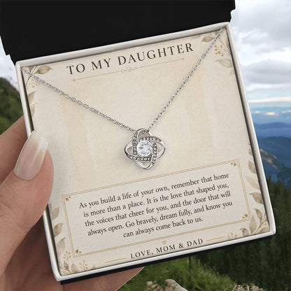 Love Knot Necklace for Daughter from Mom & Dad – Home Is Always Here — product thumbnail 5