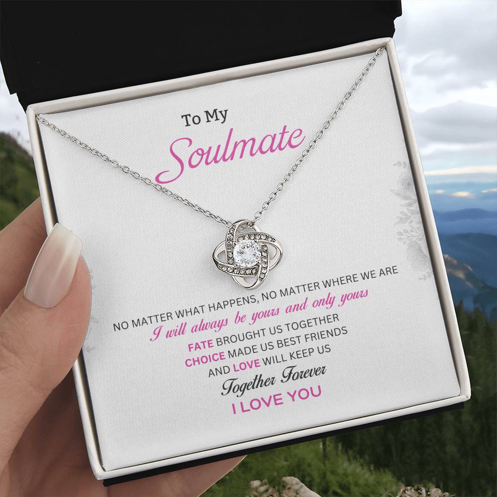 To My Soulmate Love Knot Necklace – Together Forever