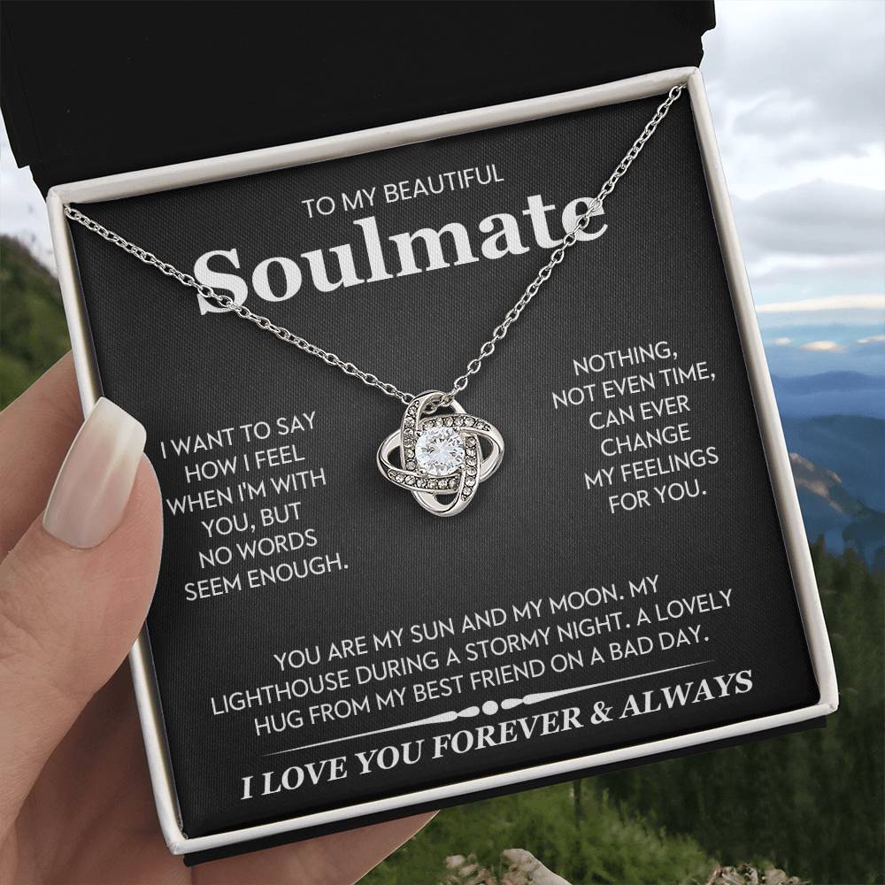 To My Beautiful Soulmate Love Knot Necklace – My Sun and Moon — product image 5