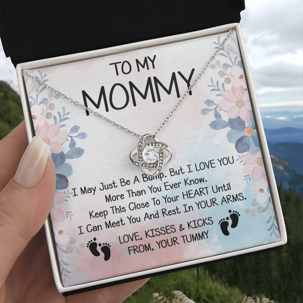 To My Mommy Gift Love Knot Necklace With Beautiful Message Card for Ne