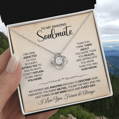 To My Amazing Soulmate Love Knot Necklace – More Than You Know — product thumbnail 5