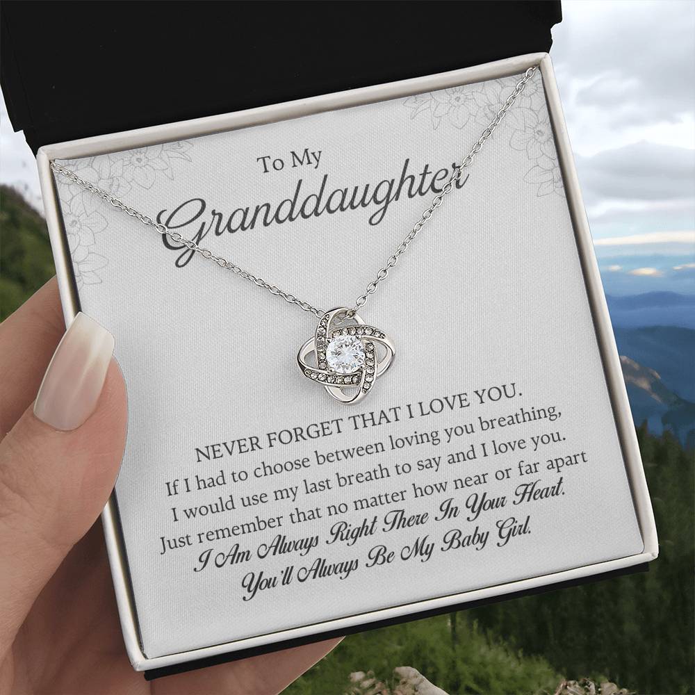 To My Granddaughter Love Knot Necklace – Never Forget My Love — product image 23