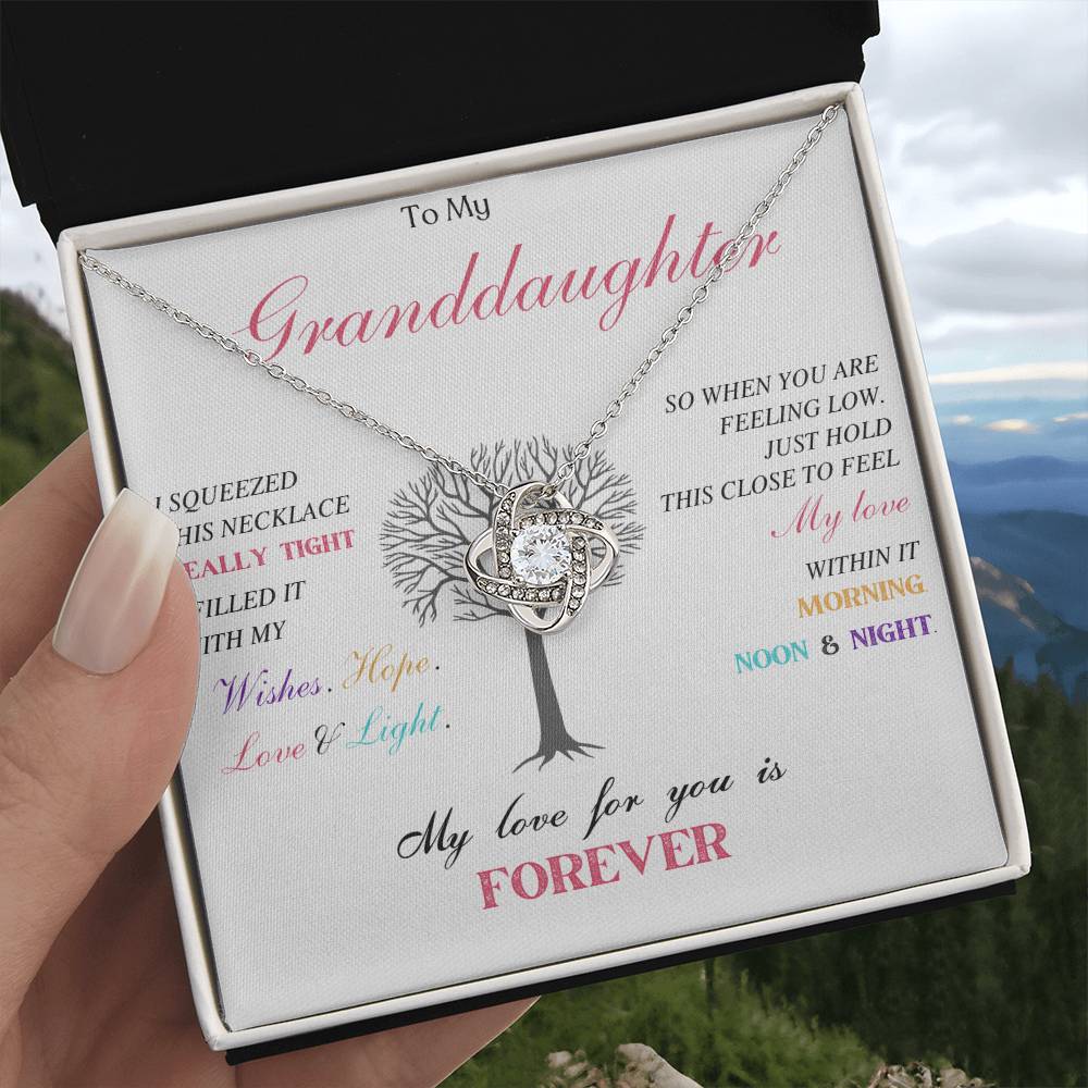 To My Granddaughter Love Knot Necklace – My Love Is Forever — product image 5