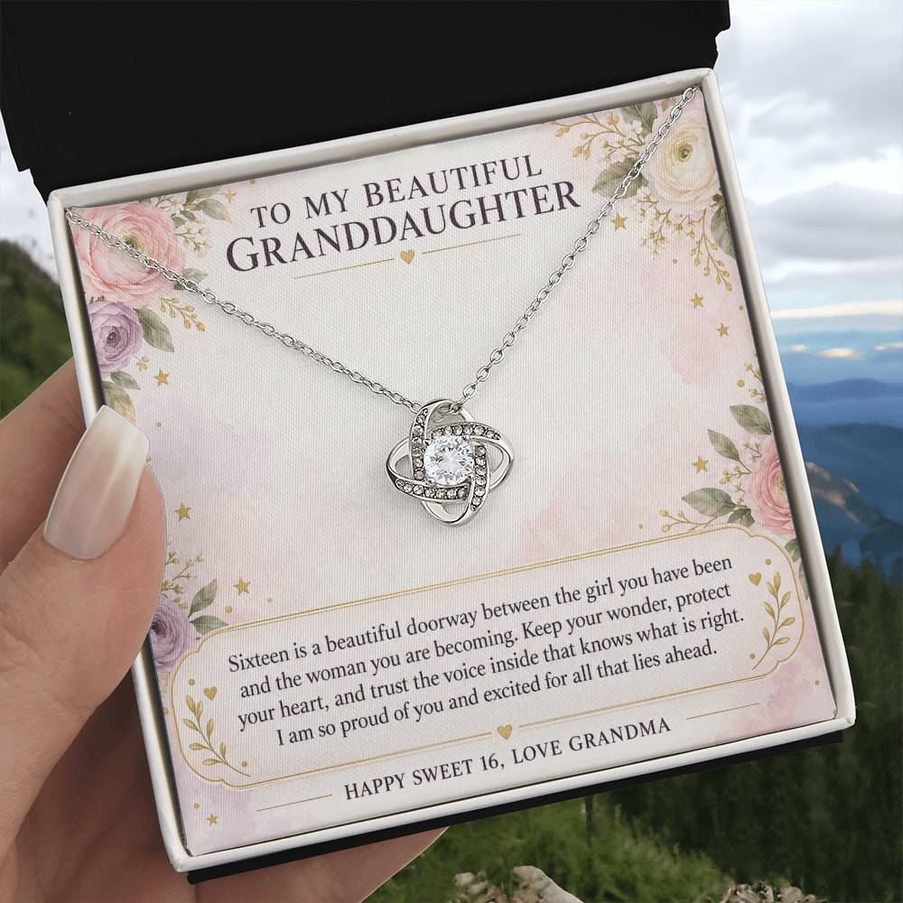 Love Knot Necklace for Granddaughter from Grandma – Sweet 16 Keepsake — product image 5