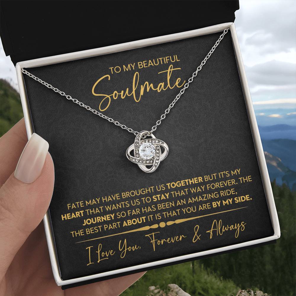 To My Beautiful Soulmate Love Knot Necklace – Forever and Always — product image 23