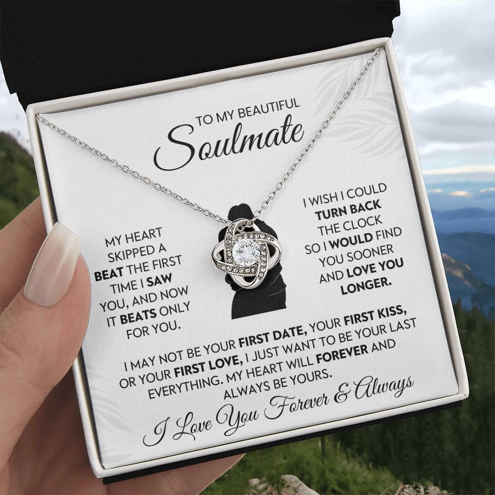 To My Beautiful Soulmate Love Knot Necklace – Love You Longer — product image 5