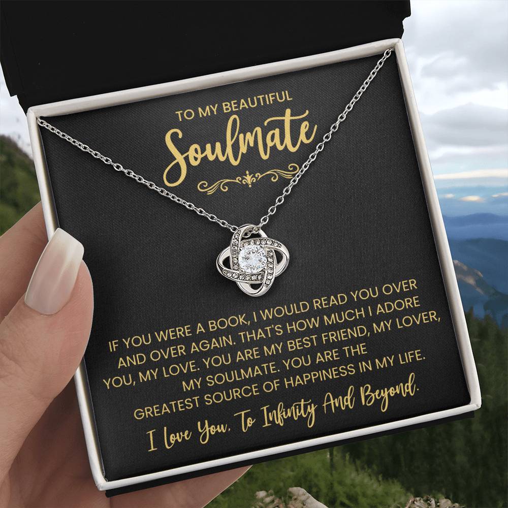 To My Beautiful Soulmate Love Knot Necklace – My Greatest Happiness — product image 5