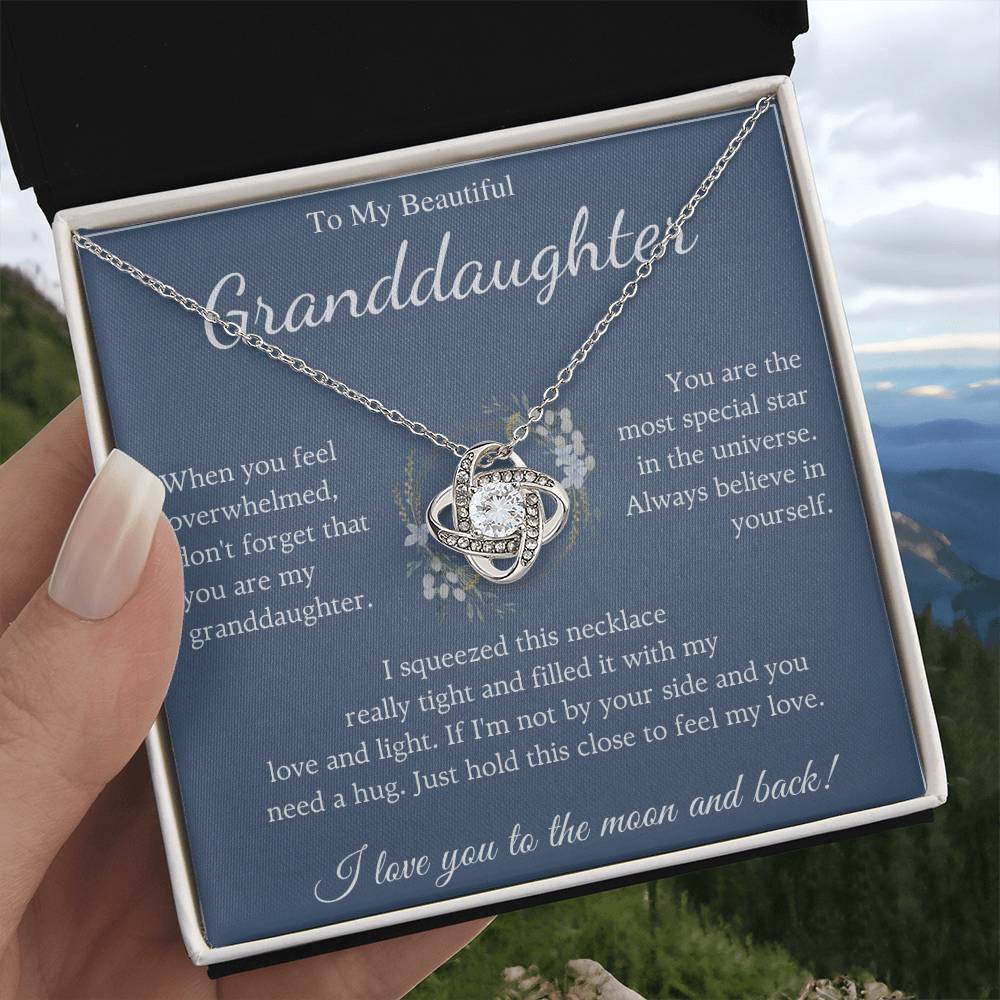 To My Granddaughter Love Knot Necklace – When You Feel Alone — product image 4