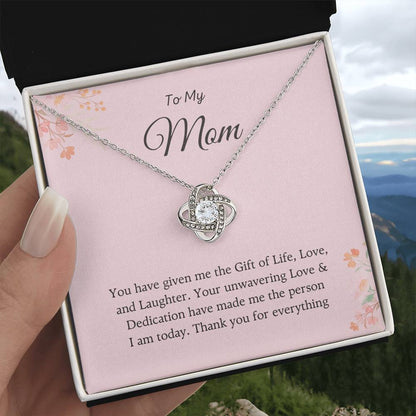 To My Mom Love Knot Necklace – Gift of Life and Love — product thumbnail 5