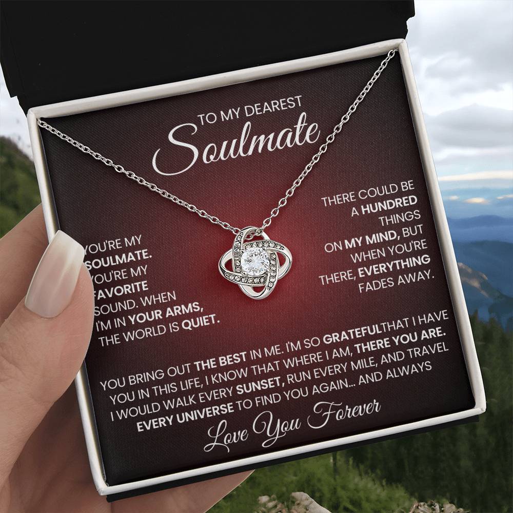 To My Dearest Soulmate Love Knot Necklace – My Favorite Sound — product image 5