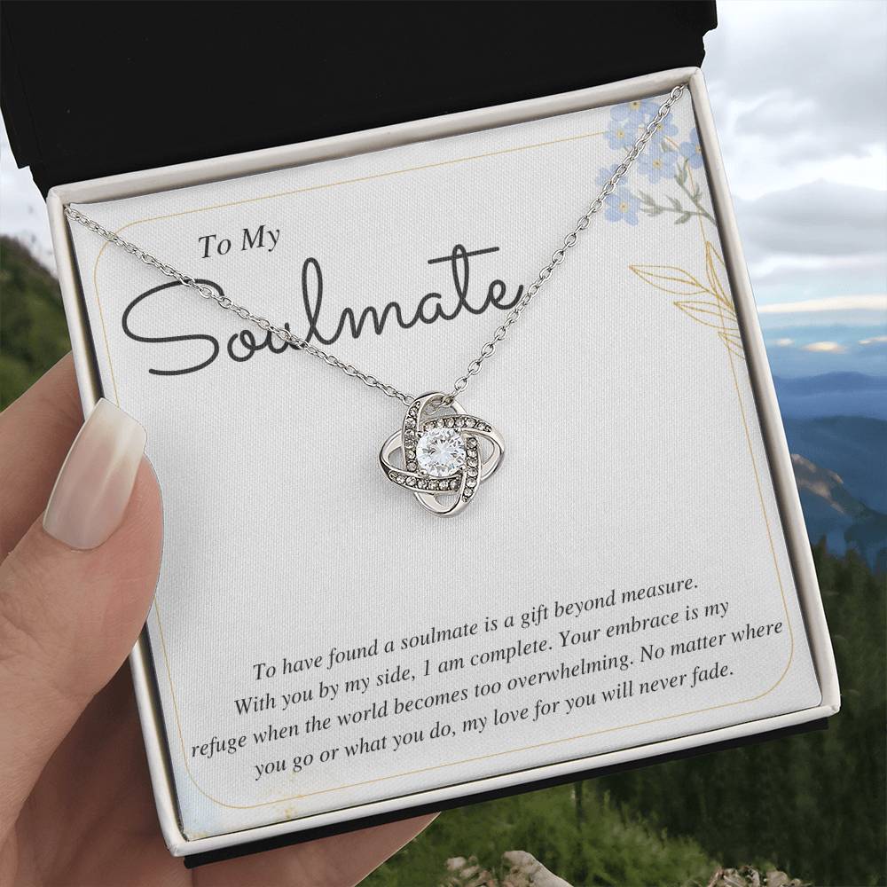 To My Soulmate Love Knot Necklace – Gift Beyond Measure