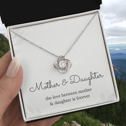 Mother & Daughter Love Knot Necklace – Forever Bond Gift