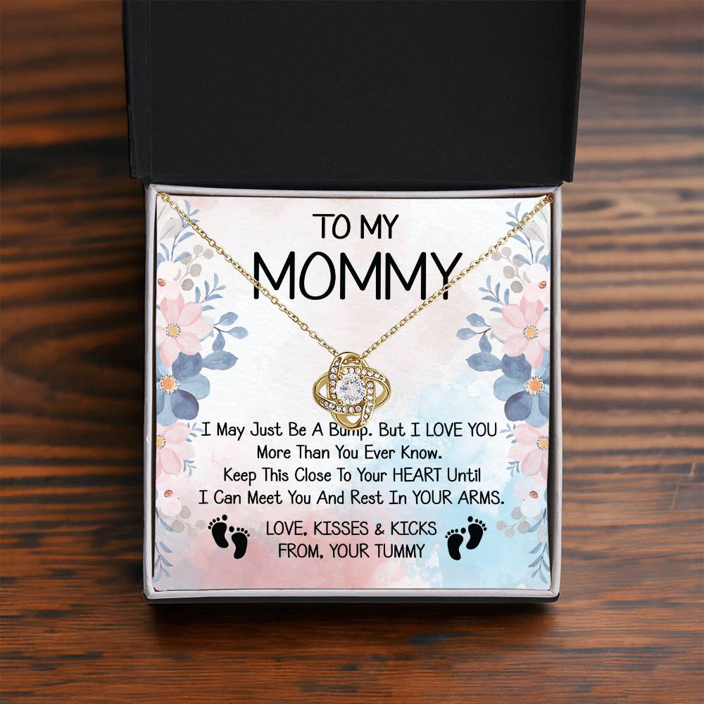 To My Mommy Gift Love Knot Necklace With Beautiful Message Card for Ne