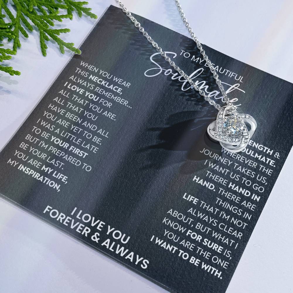 To My Beautiful Soulmate Love Knot Necklace – All That You Are — product image 7