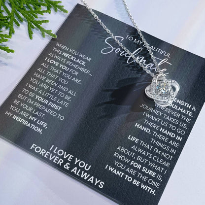 To My Beautiful Soulmate Love Knot Necklace – All That You Are — product thumbnail 7
