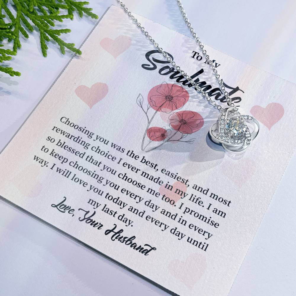 To My Soulmate Necklace for Women Gift From Husband You The Best My So