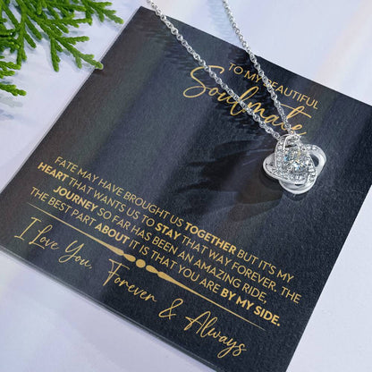 To My Beautiful Soulmate Love Knot Necklace – Forever and Always — product thumbnail 26