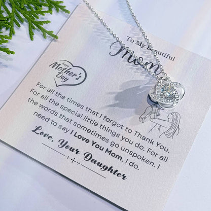 To My Mom Love Knot Necklace – Thank You Gift from Daughter