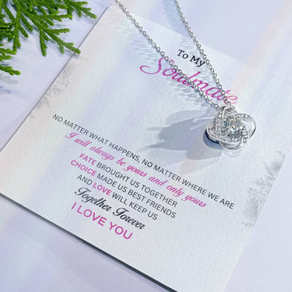 To My Soulmate Love Knot Necklace – Together Forever