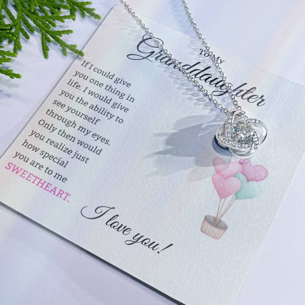 To My Granddaughter Love Knot Necklace – If I Could Give You — product image 24