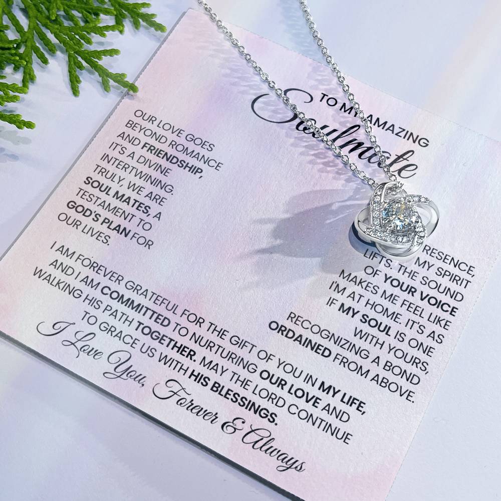 To My Amazing Soulmate Love Knot Necklace – Divine Soulmates — product image 7