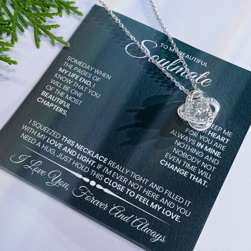To My Soulmate Love Knot Necklace – Beautiful Chapter — product image 7
