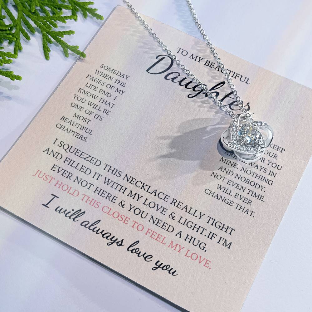 To My Daughter Love Knot Necklace – My Most Beautiful Chapter