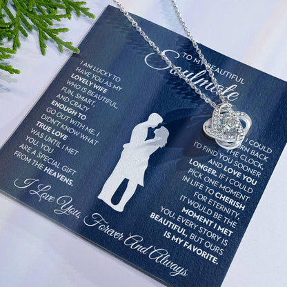 To My Lovely Wife Love Knot Necklace – Love You Longer — product thumbnail 7
