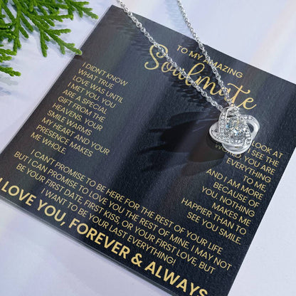 To My Amazing Soulmate Love Knot Necklace – Gift From Heaven — product thumbnail 7