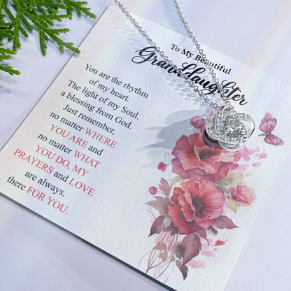 To My Beautiful Granddaughter Necklace from Grandma - Cute Message Car
