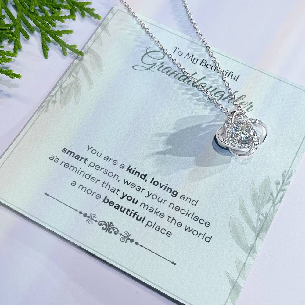 To My Granddaughter Love Knot Necklace – You Are a Kind Soul — product image 26