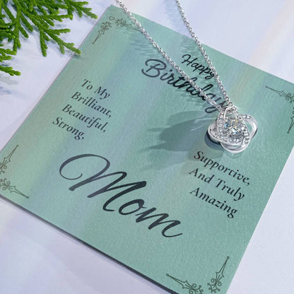 Birthday Love Knot Necklace for Mom – Brilliant & Strong