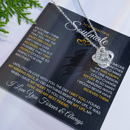 To My Beautiful Soulmate Love Knot Necklace – Precious Gift — product thumbnail 25