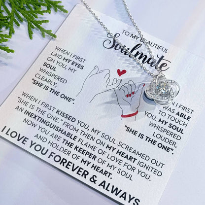 To My Beautiful Soulmate Love Knot Necklace – She Is the One — product thumbnail 7