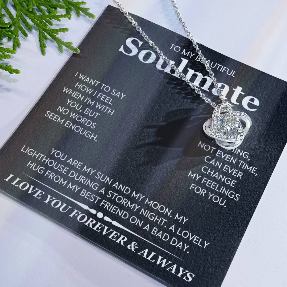 To My Beautiful Soulmate Love Knot Necklace – My Sun and Moon — product image 7