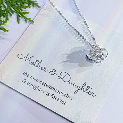 Mother & Daughter Love Knot Necklace – Forever Bond Gift
