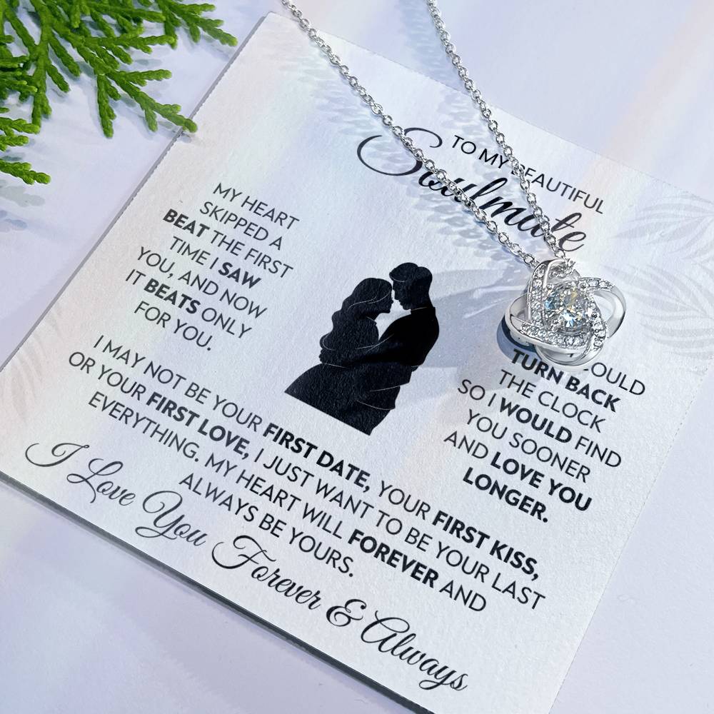 To My Beautiful Soulmate Love Knot Necklace – Love You Longer — product image 7