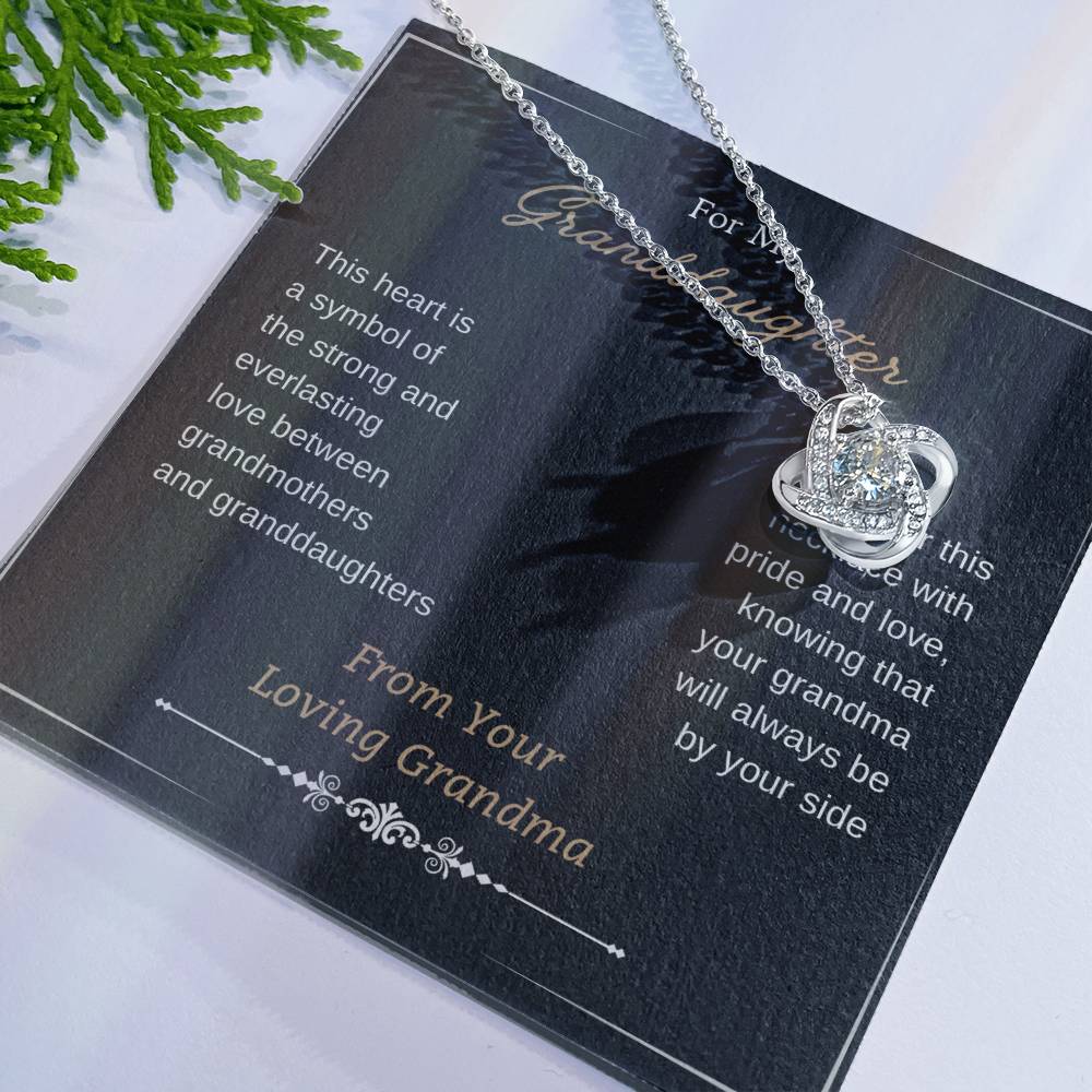 To My Granddaughter Love Knot Necklace – This Heart Is a Symbol — product image 7