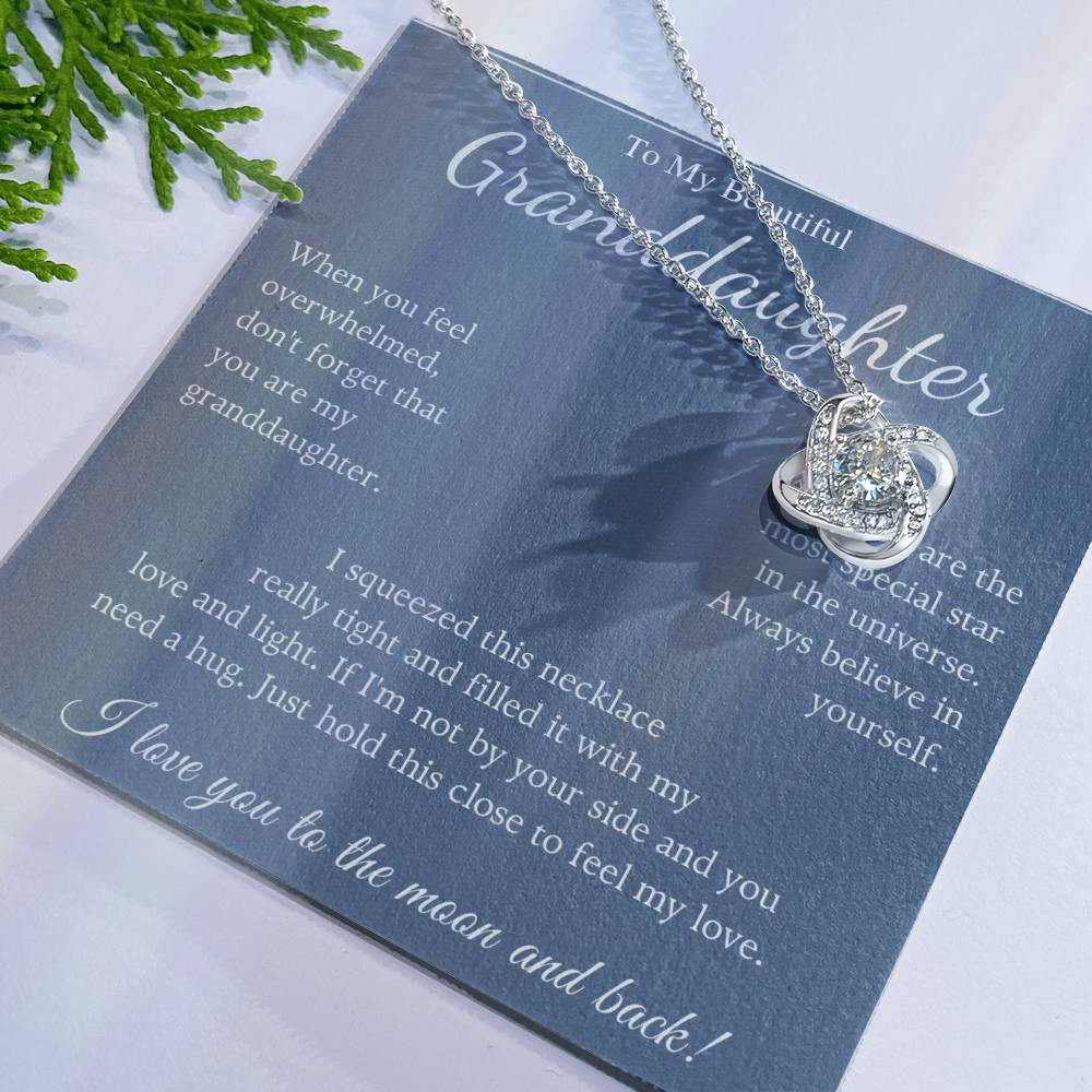 To My Granddaughter Love Knot Necklace – When You Feel Alone, Remember My Love — product image 25