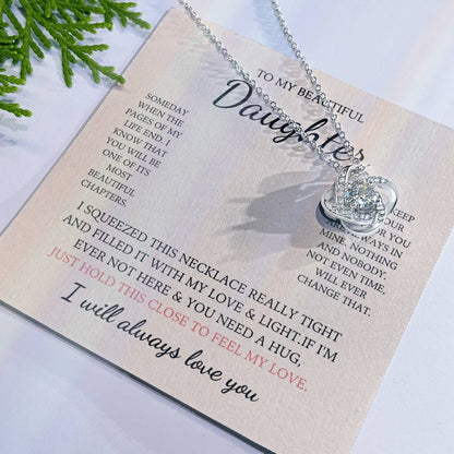 To My Daughter Love Knot Necklace – My Most Beautiful Chapter