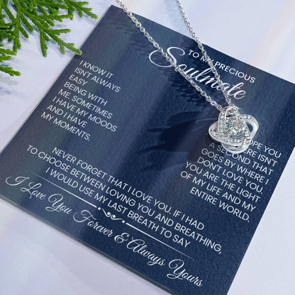To My Precious Soulmate Love Knot Necklace – Never Forget My Love — product thumbnail 7