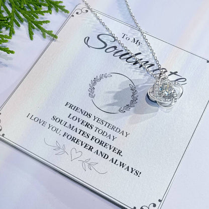 To My Soulmate Love Knot Necklace – Friends to Forever