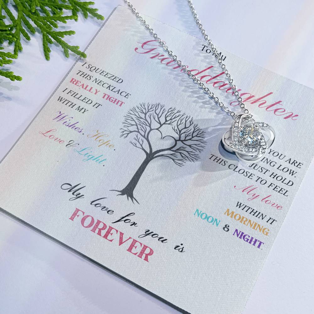 To My Granddaughter Love Knot Necklace – My Love for You — product image 7