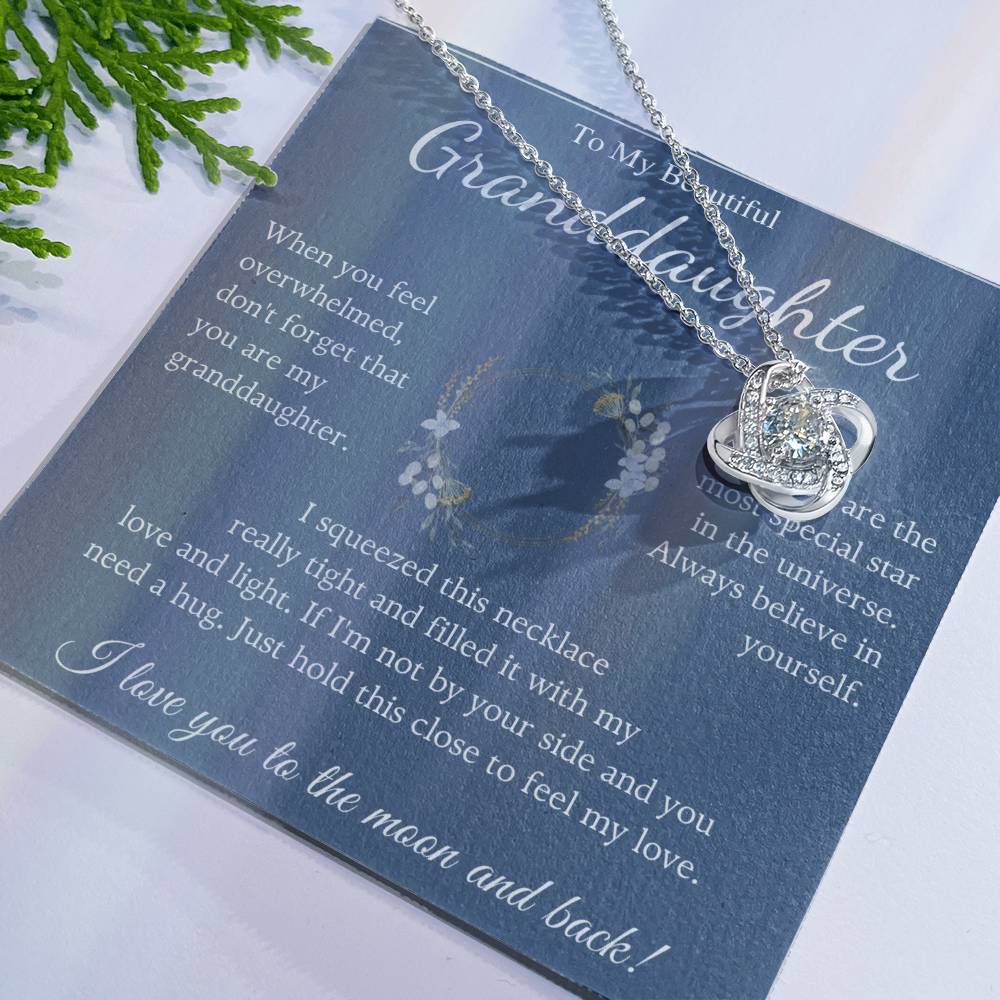 To My Granddaughter Love Knot Necklace – When You Feel Alone — product image 7