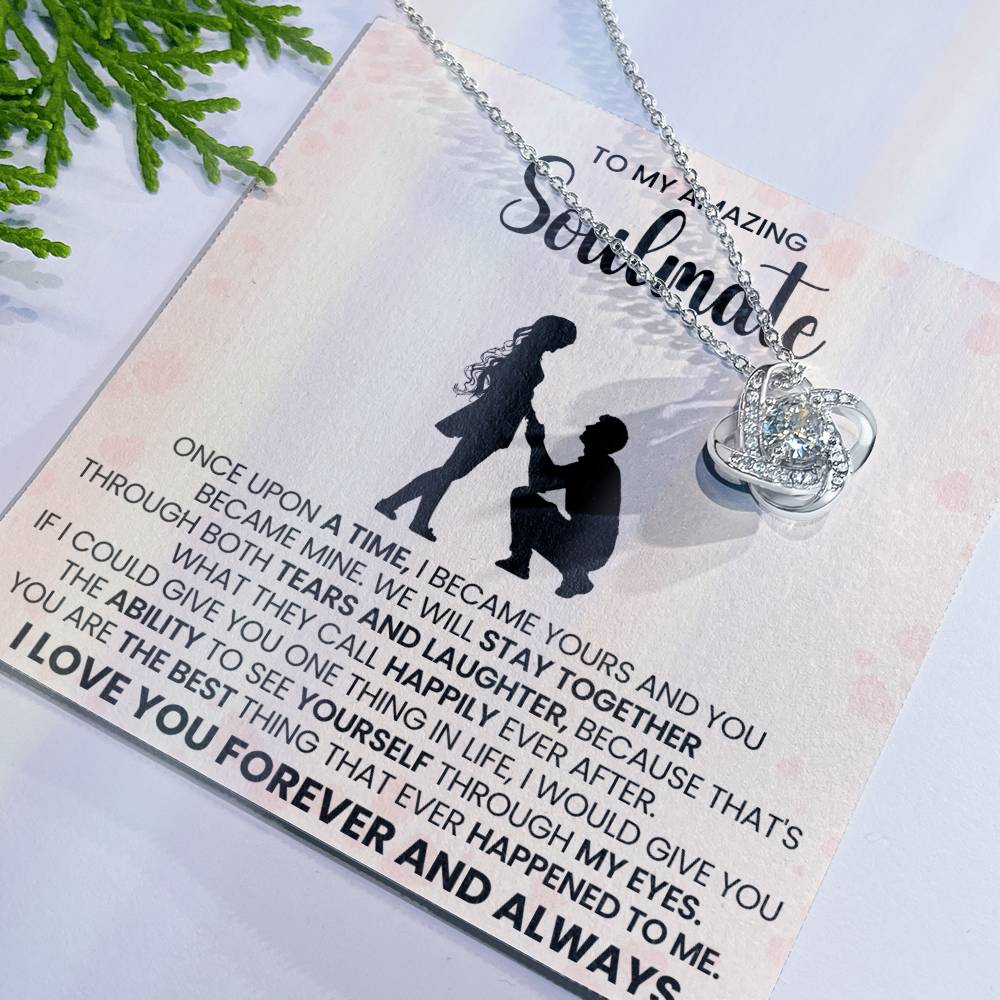 To My Amazing Soulmate Love Knot Necklace – Happily Ever After Love — product image 7