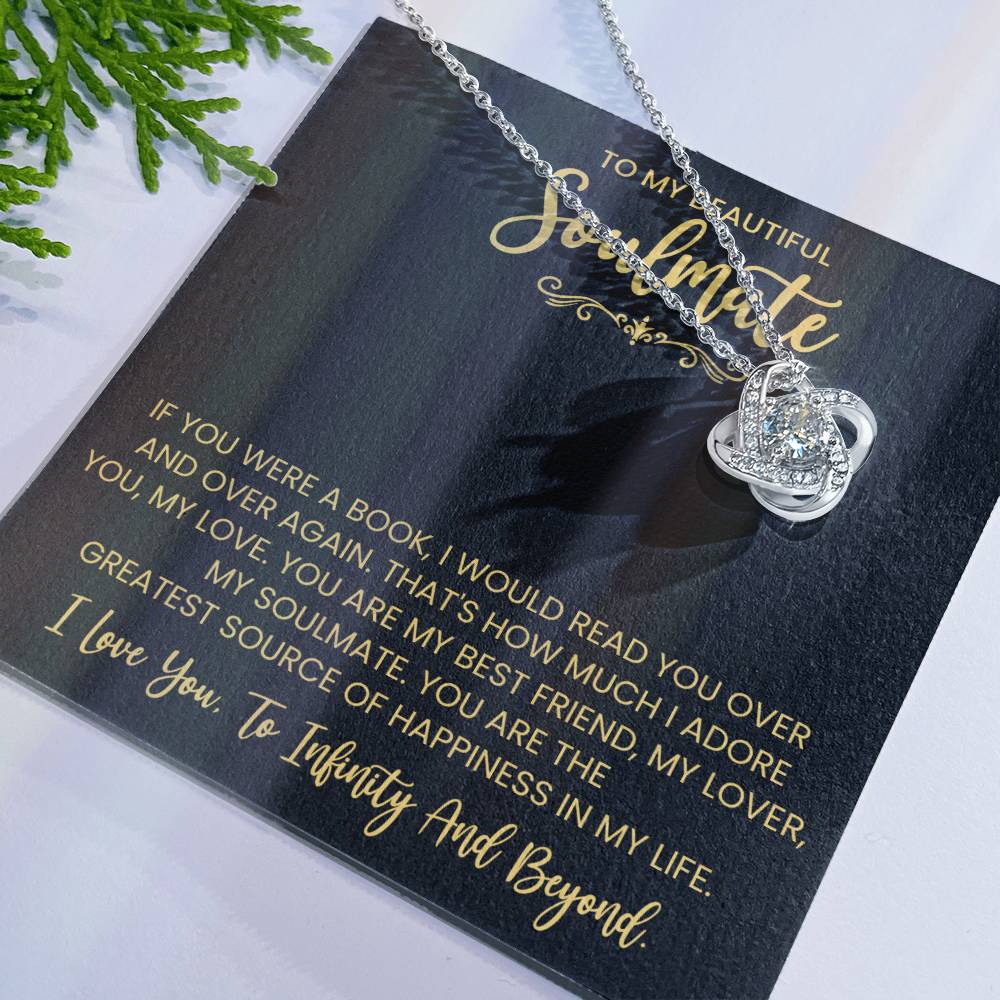 To My Beautiful Soulmate Love Knot Necklace – My Greatest Happiness — product image 7