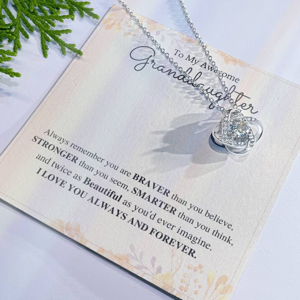 To My Granddaughter Love Knot Necklace – Always Remember You Are Loved — product image 24